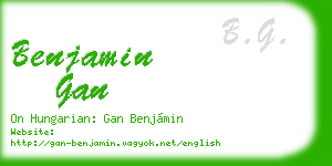 benjamin gan business card